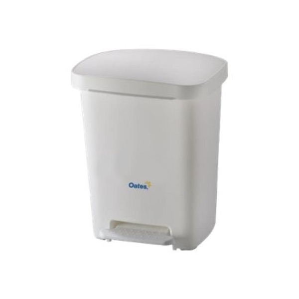 OATES PEDAL BIN WHITE 30L