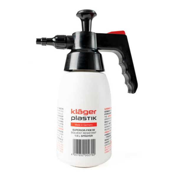 KLAGER PRESSURE SPRAYER 1L SOLVENT RESISTANT