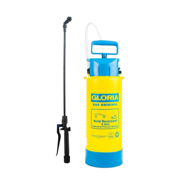 GLORIA POLY SPRAYER 5.0L ACID RESISTANT FLAT FAN NOZZLE