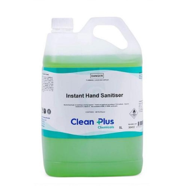 HAND SANITISER GREEN LIQUID 5L CLEAN PLUS