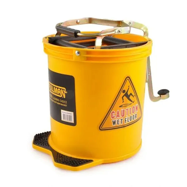 PULLMAN WRINGER BUCKET METAL HANDLE YELLOW