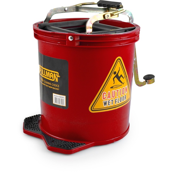 PULLMAN WRINGER BUCKET METAL HANDLE RED